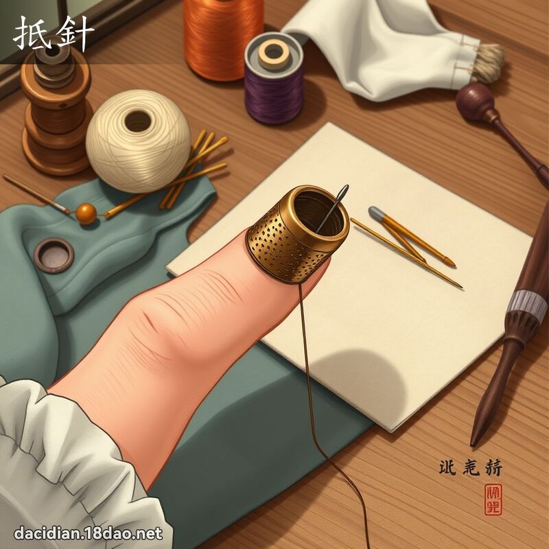 抵针 - 国语大辞典配图