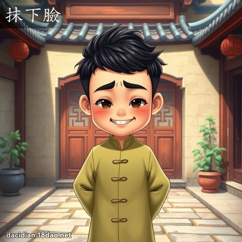 抹下脸 - 国语大辞典配图