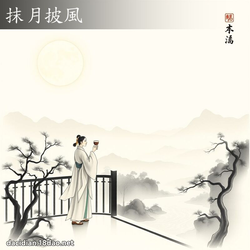 抹月披风 - 国语大辞典配图