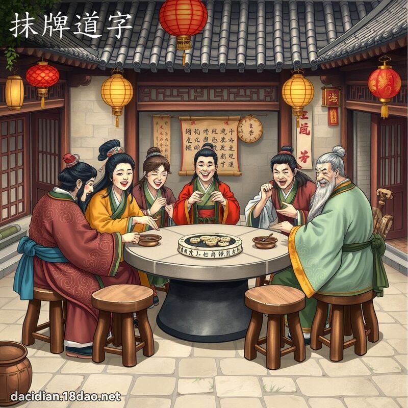 抹牌道字 - 国语大辞典配图