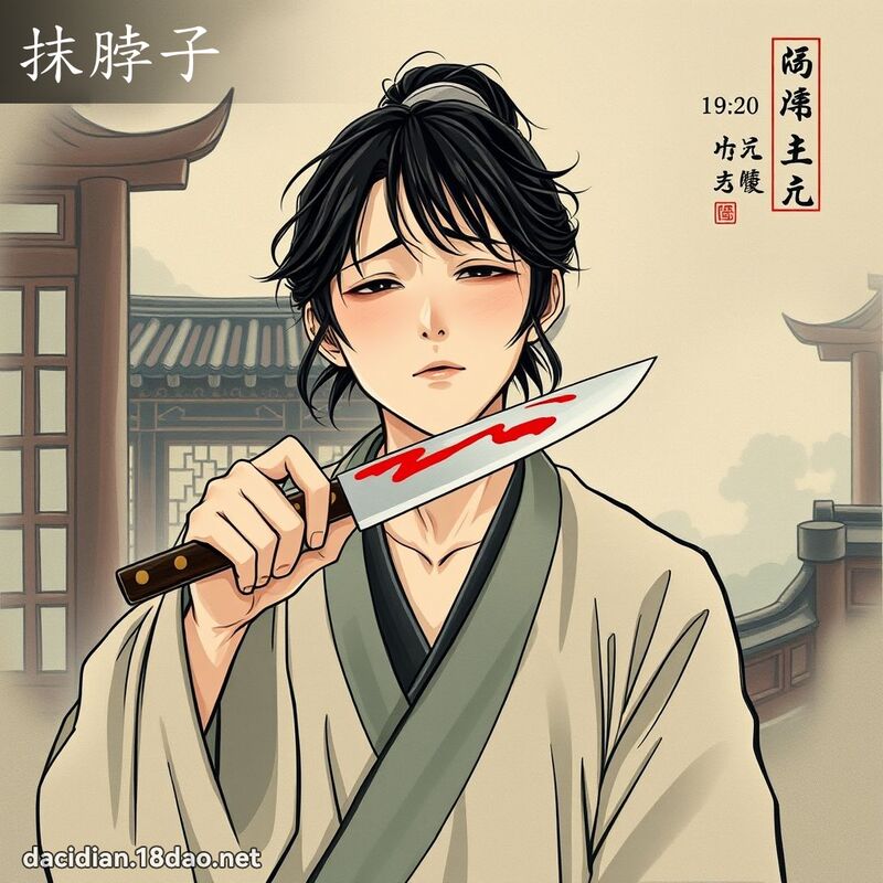 抹脖子 - 國語大辭典配圖