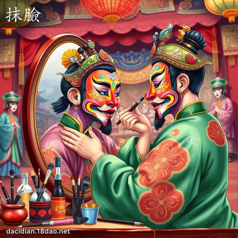 抹脸 - 国语大辞典配图
