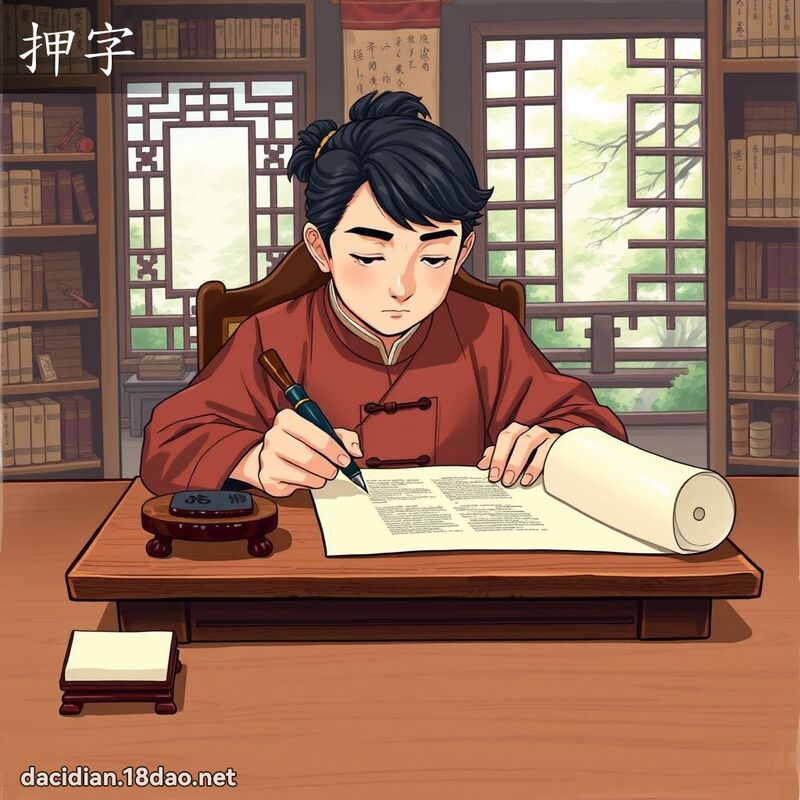 押字 - 国语大辞典配图