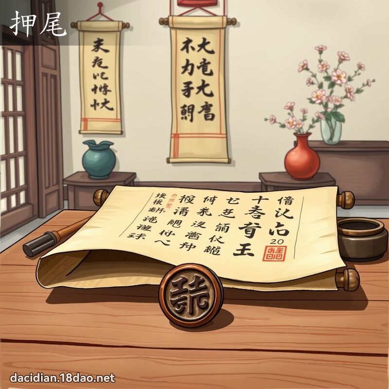 押尾 - 國語大辭典配圖