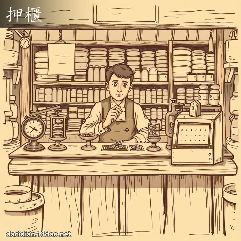 押櫃 - 國語大辭典配圖