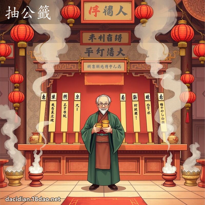 抽公签 - 国语大辞典配图