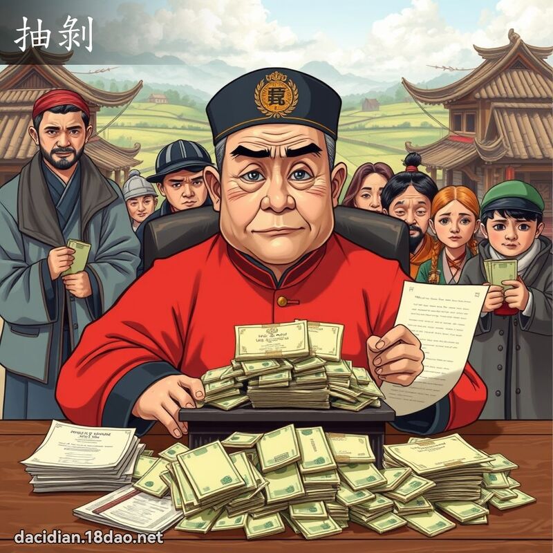 抽剥 - 国语大辞典配图