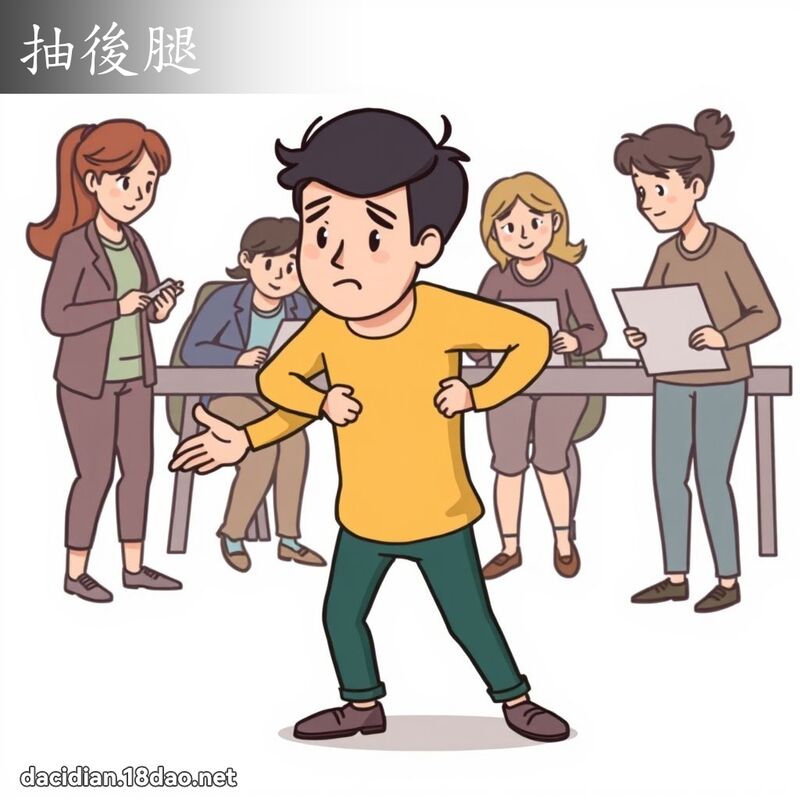 抽後腿 - 國語大辭典配圖