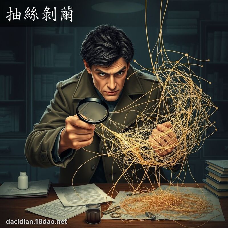 抽丝剥茧 - 国语大辞典配图