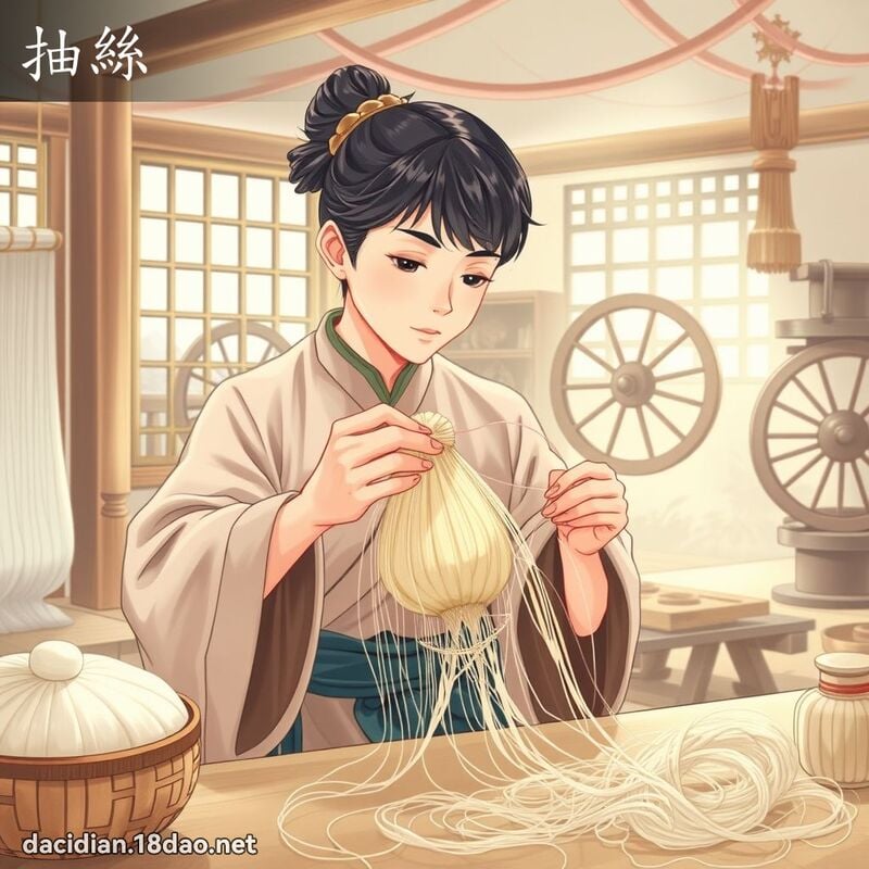抽絲 - 國語大辭典配圖