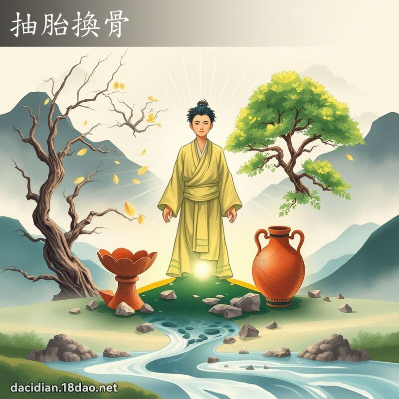 抽胎换骨 - 国语大辞典配图