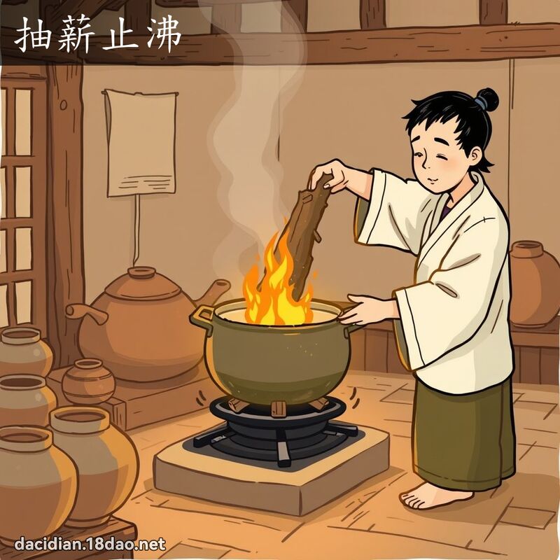 抽薪止沸 - 國語大辭典配圖