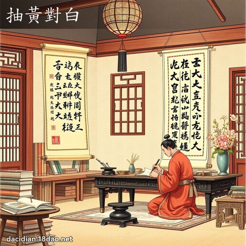 抽黄对白 - 国语大辞典配图