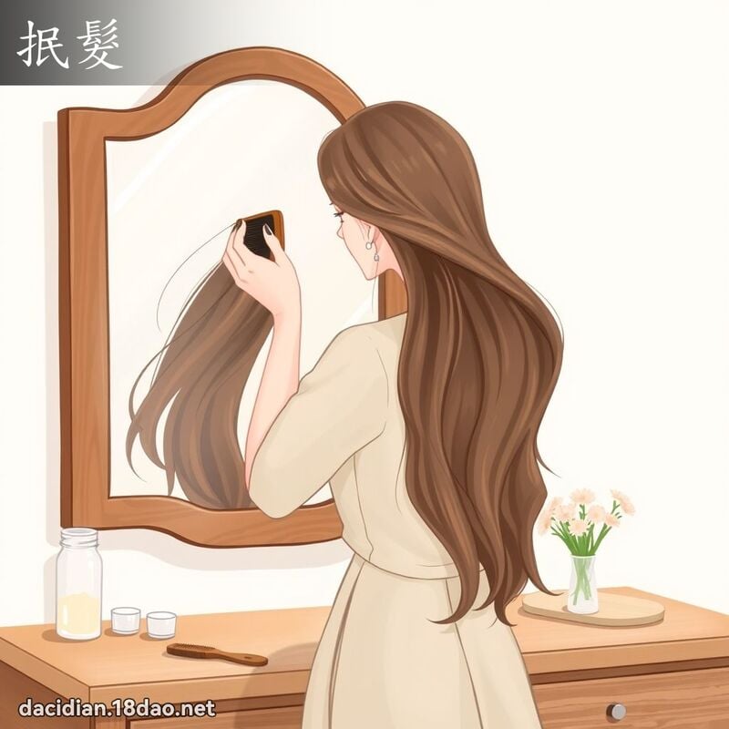 抿发 - 国语大辞典配图