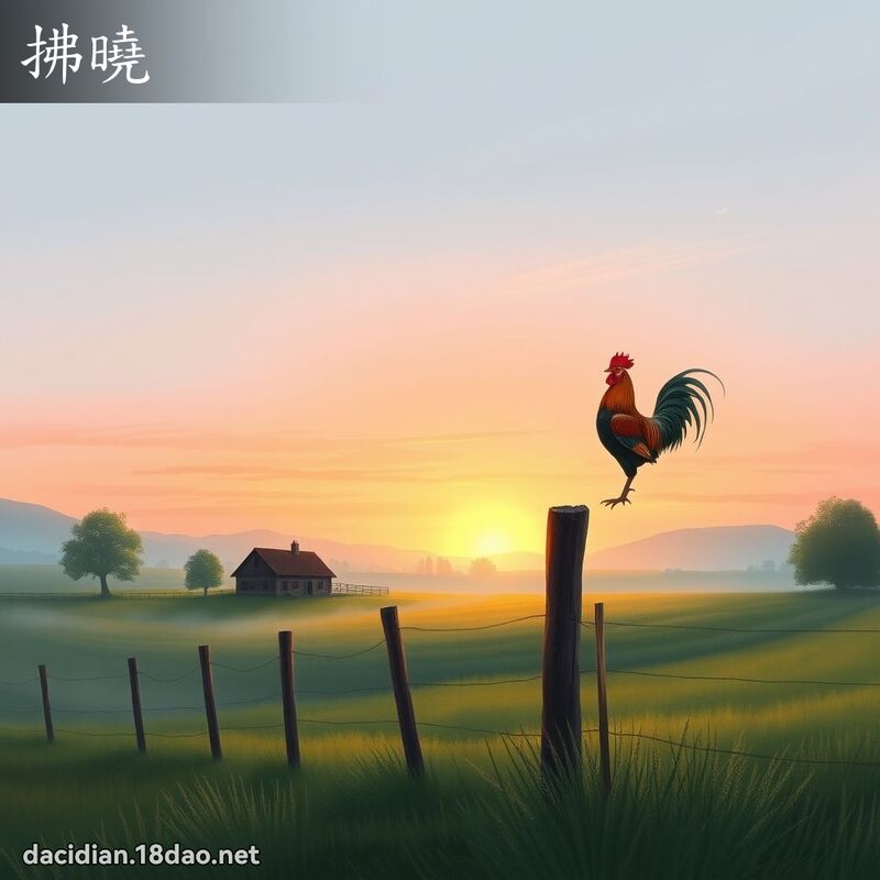 拂曉 - 國語大辭典配圖