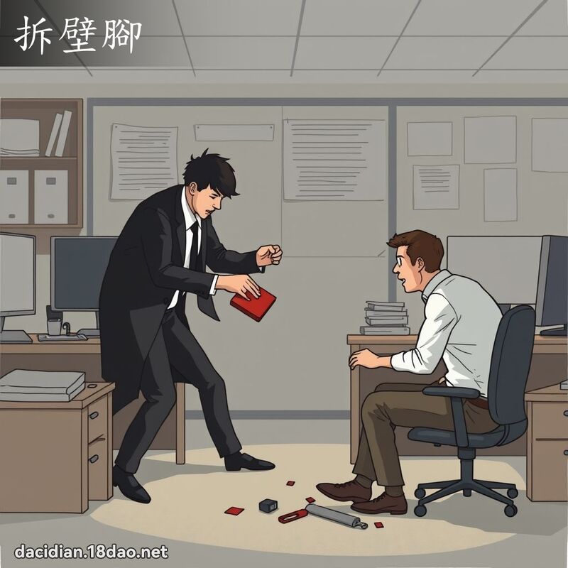 拆壁腳 - 國語大辭典配圖