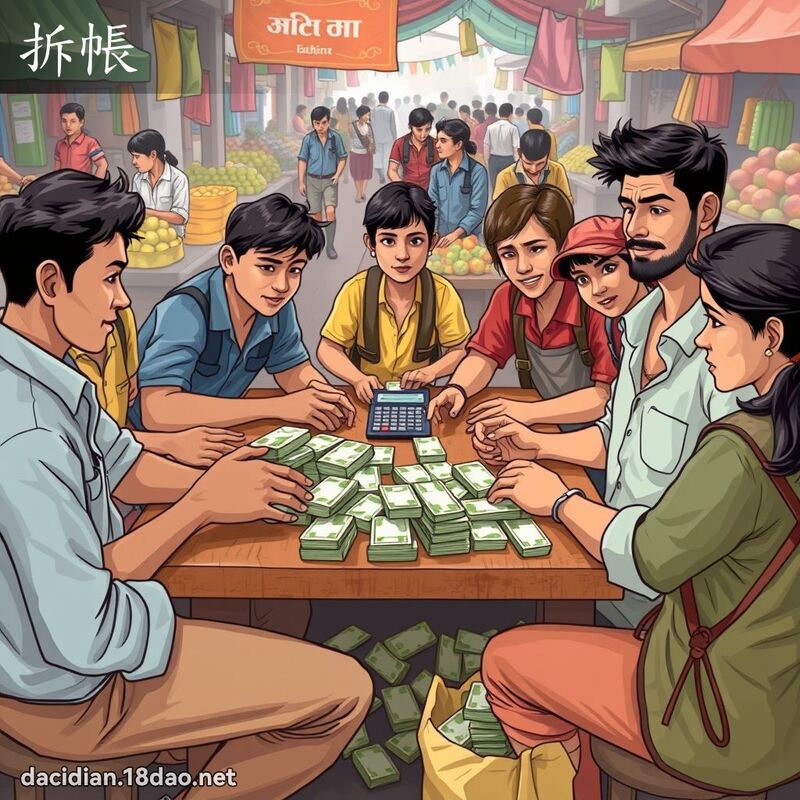 拆帳 - 國語大辭典配圖