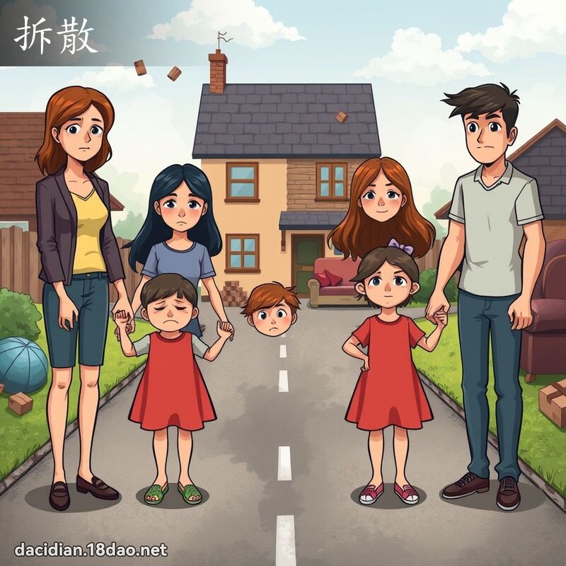 拆散 - 國語大辭典配圖