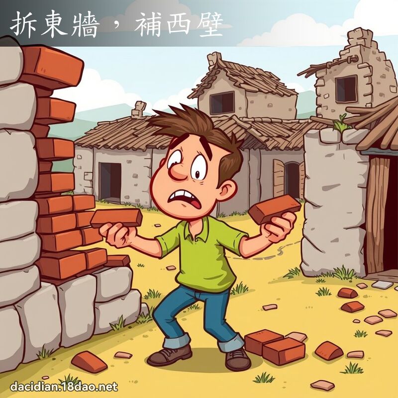 拆东墙，补西壁 - 国语大辞典配图