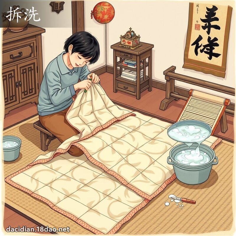 拆洗 - 国语大辞典配图