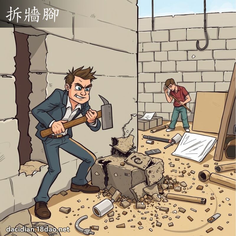 拆墙脚 - 国语大辞典配图