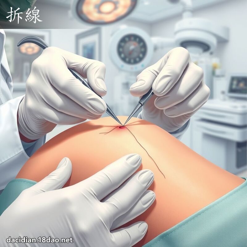 拆線 - 國語大辭典配圖