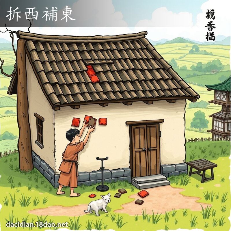 拆西补东 - 国语大辞典配图