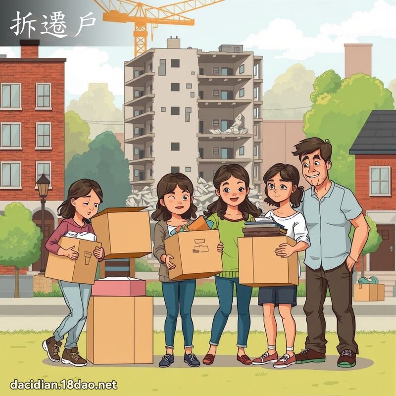 拆迁户 - 国语大辞典配图
