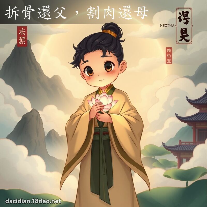 拆骨還父，割肉還母 - 國語大辭典配圖