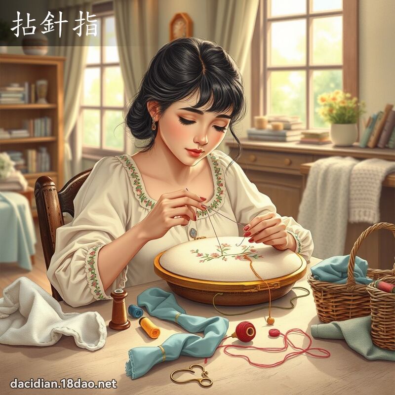 拈針指 - 國語大辭典配圖