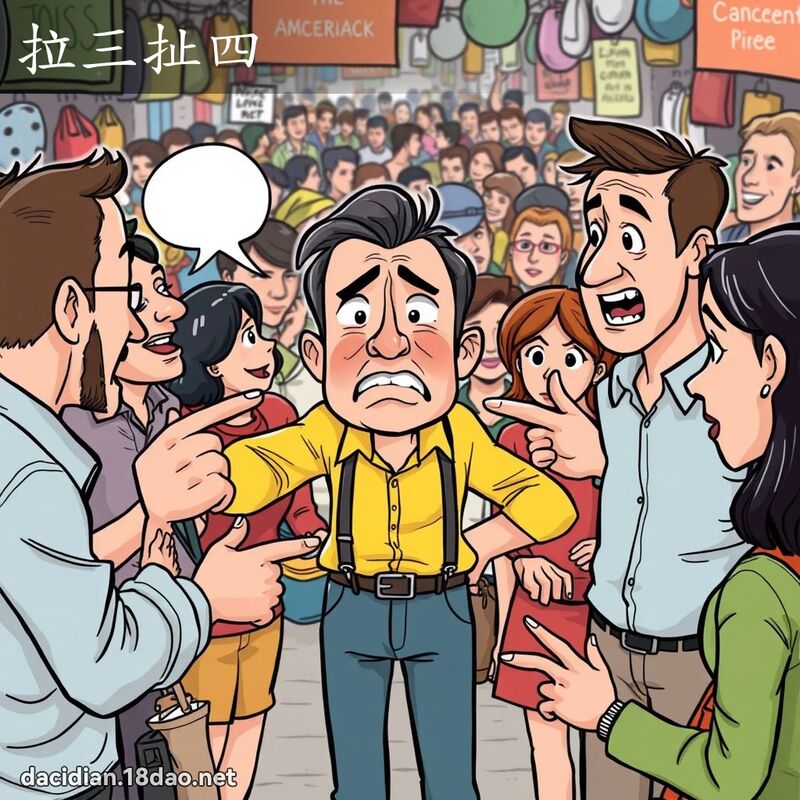 拉三扯四 - 國語大辭典配圖