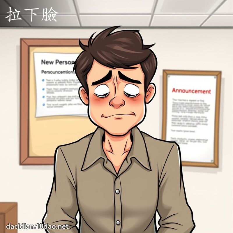拉下臉 - 國語大辭典配圖