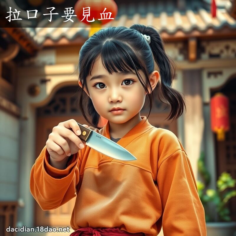 拉口子要見血 - 國語大辭典配圖