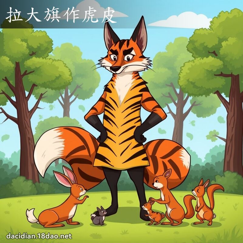 拉大旗作虎皮 - 國語大辭典配圖
