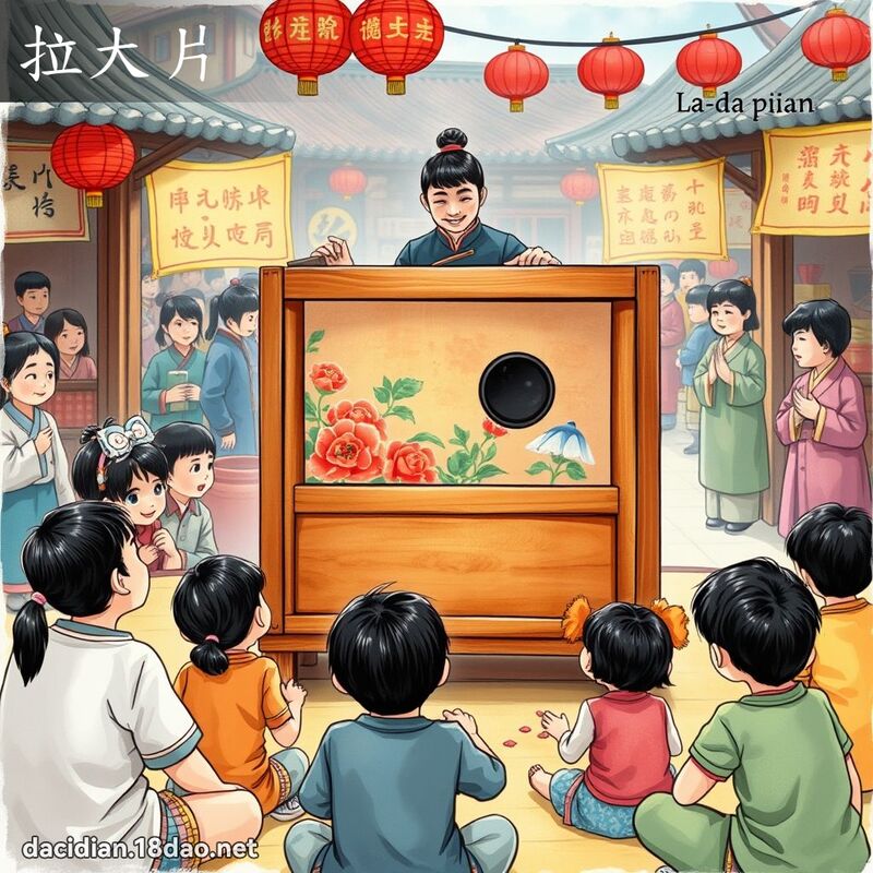 拉大片 - 國語大辭典配圖