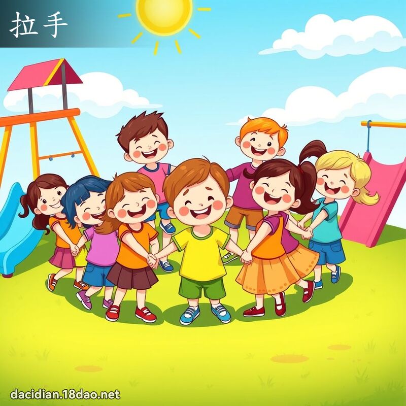 拉手 - 國語大辭典配圖