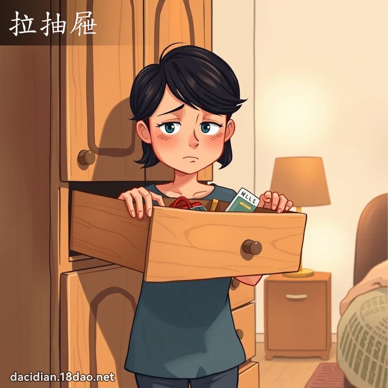 拉抽屜 - 國語大辭典配圖