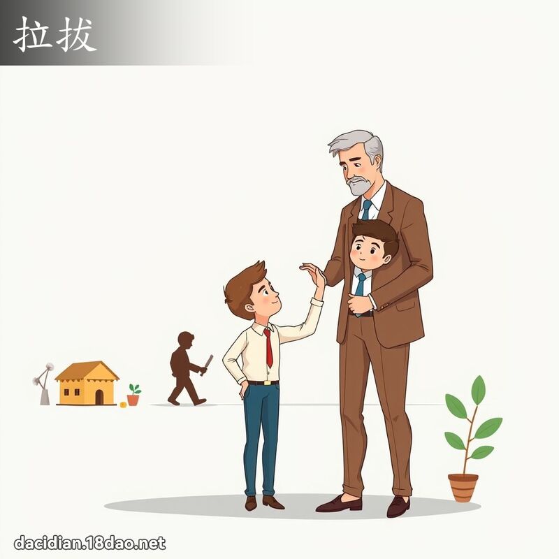 拉拔 - 国语大辞典配图