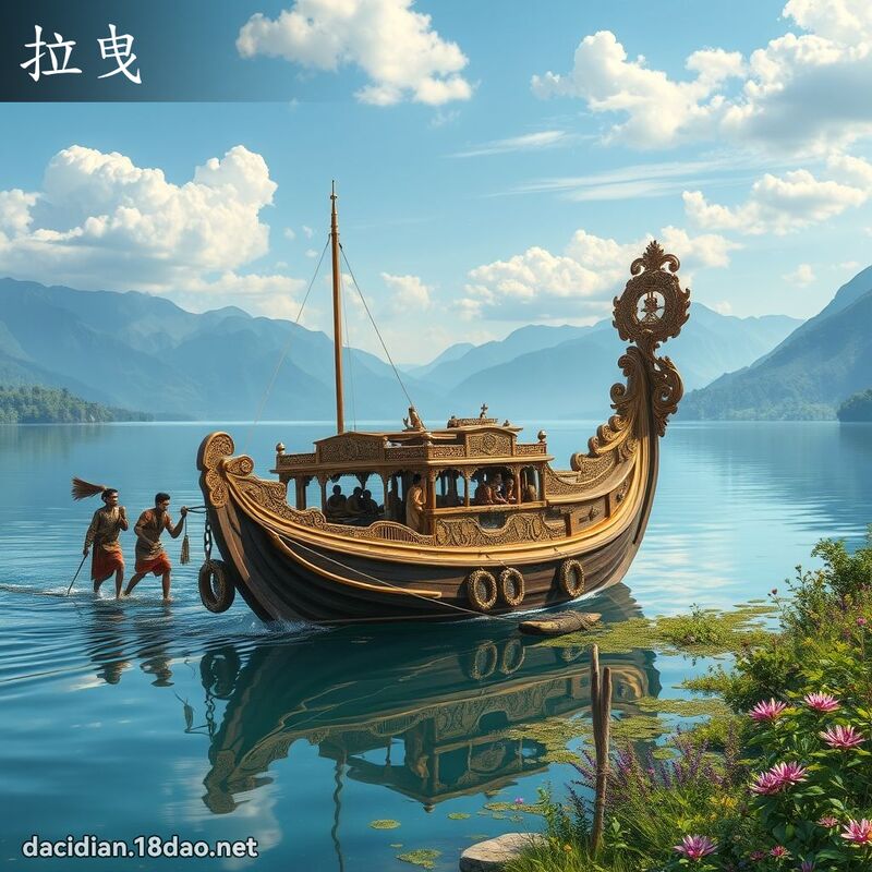 拉曳 - 国语大辞典配图