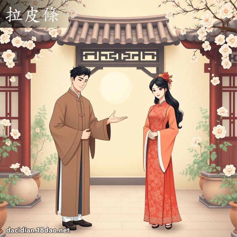 拉皮條 - 國語大辭典配圖