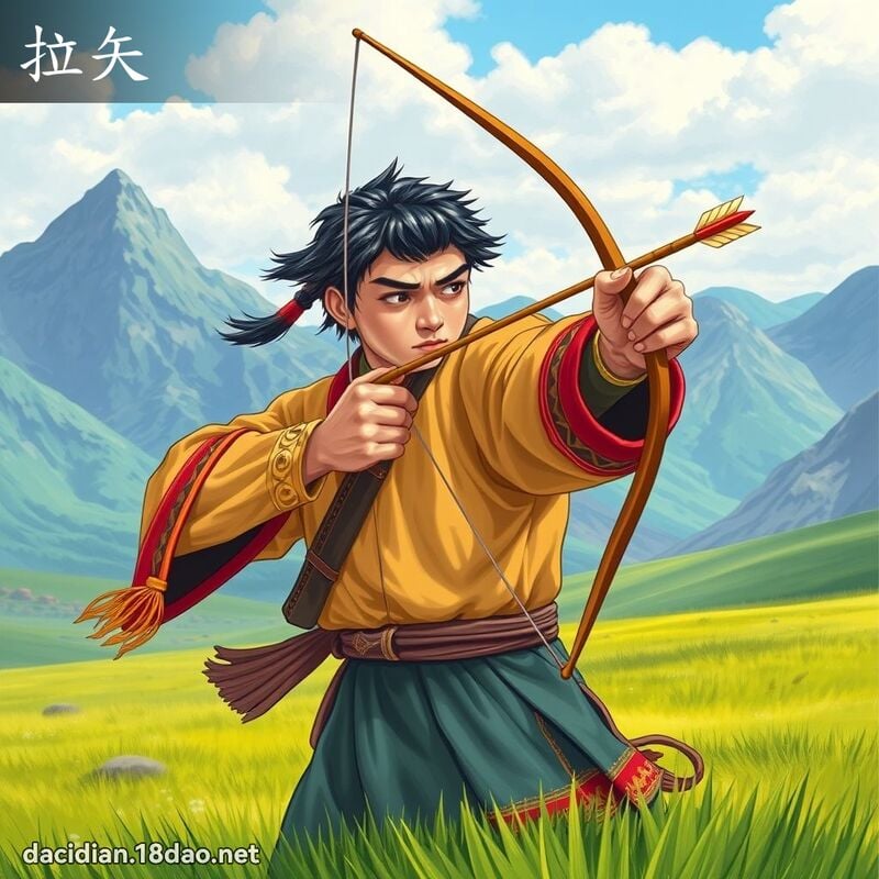 拉矢 - 國語大辭典配圖