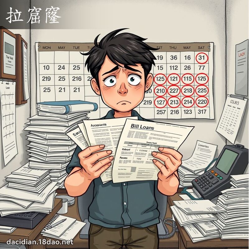 拉窟窿 - 國語大辭典配圖