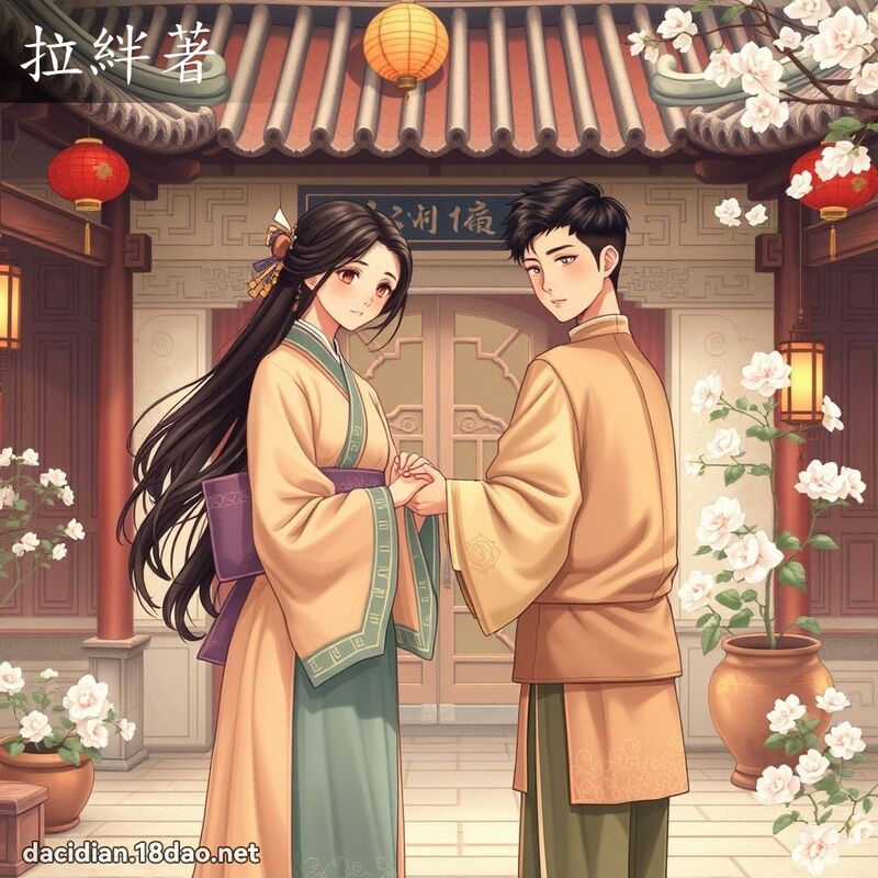 拉絆著 - 國語大辭典配圖