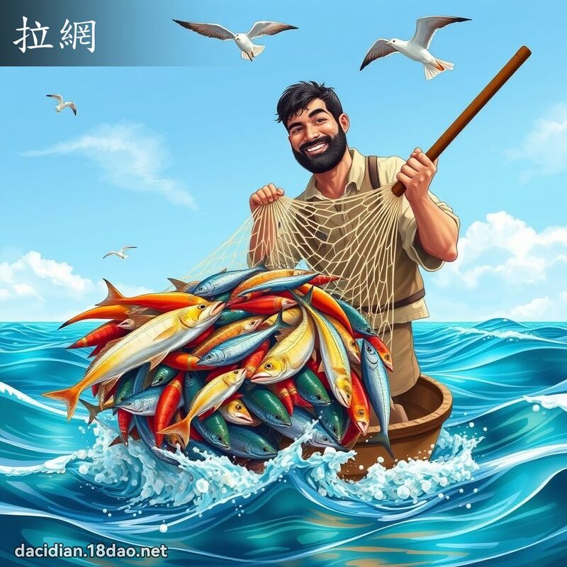 拉网 - 国语大辞典配图