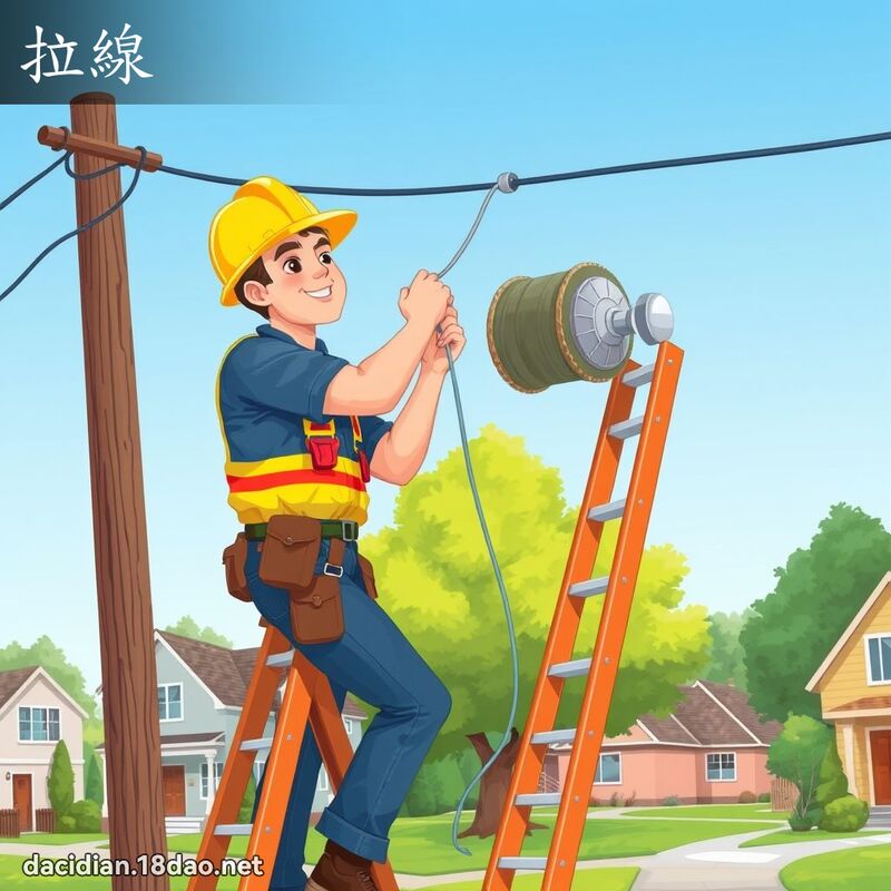 拉線 - 國語大辭典配圖