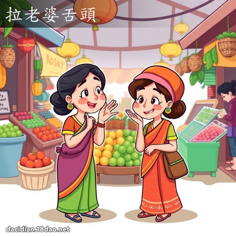 拉老婆舌头 - 国语大辞典配图
