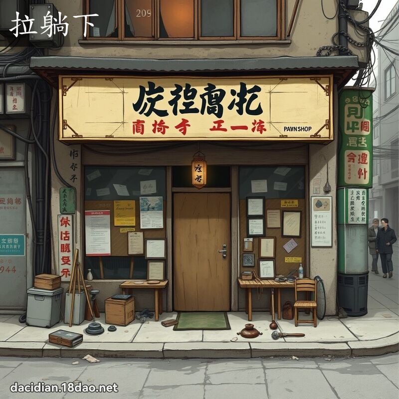 拉躺下 - 国语大辞典配图