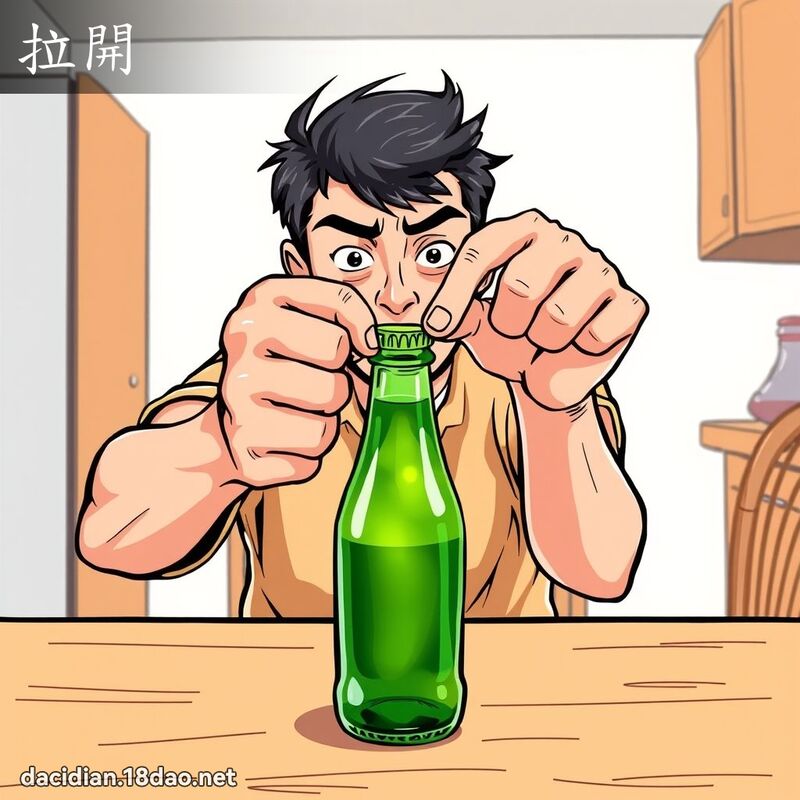 拉開 - 國語大辭典配圖
