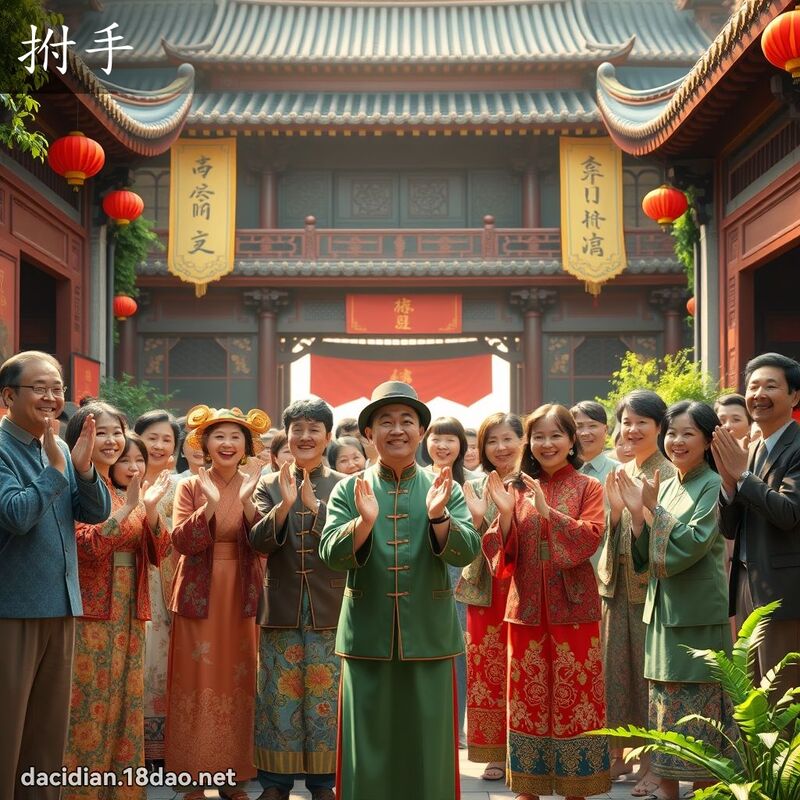 拊手 - 國語大辭典配圖