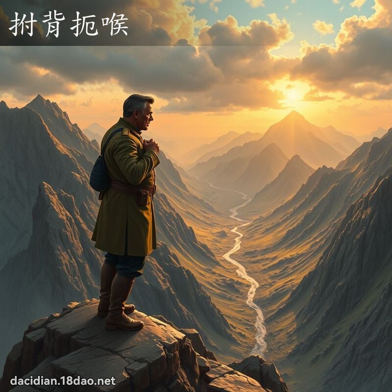 拊背扼喉 - 国语大辞典配图